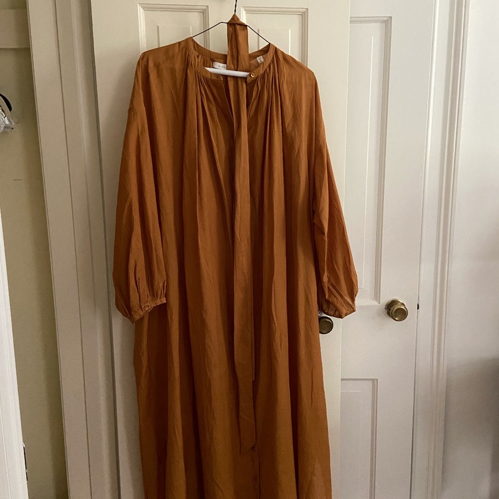 Joan Maxi Dress In Mustard Foxtail